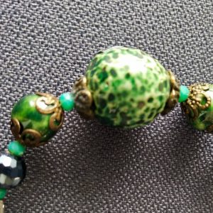 Unique Greenish Ceramic Bracelet