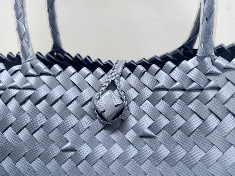 Handwoven penan basket-Small( grey)