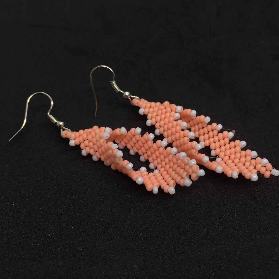 Modern Glass Beads Earrings (One pair)