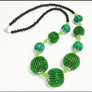 Beads Ball Necklace(Green)