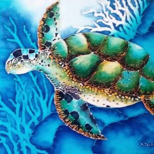 Turtle Silk Painting