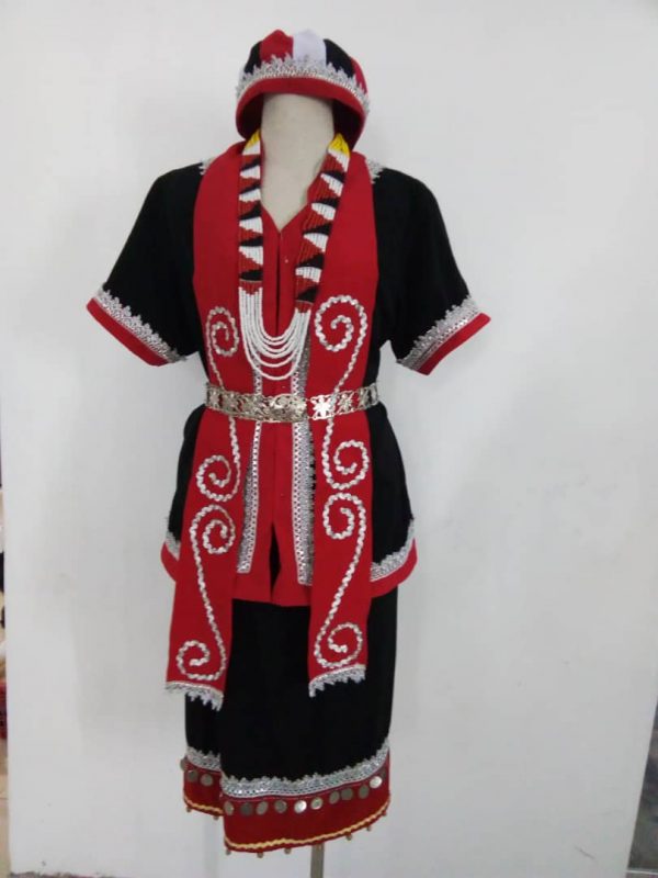 Bidayuh Costume Full Set Of 7 With Real Coin And Bell - Sarawak Craft ...