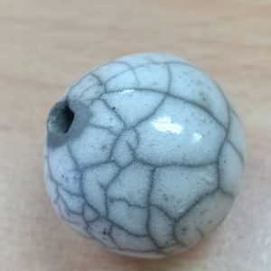 White Crackle Bead