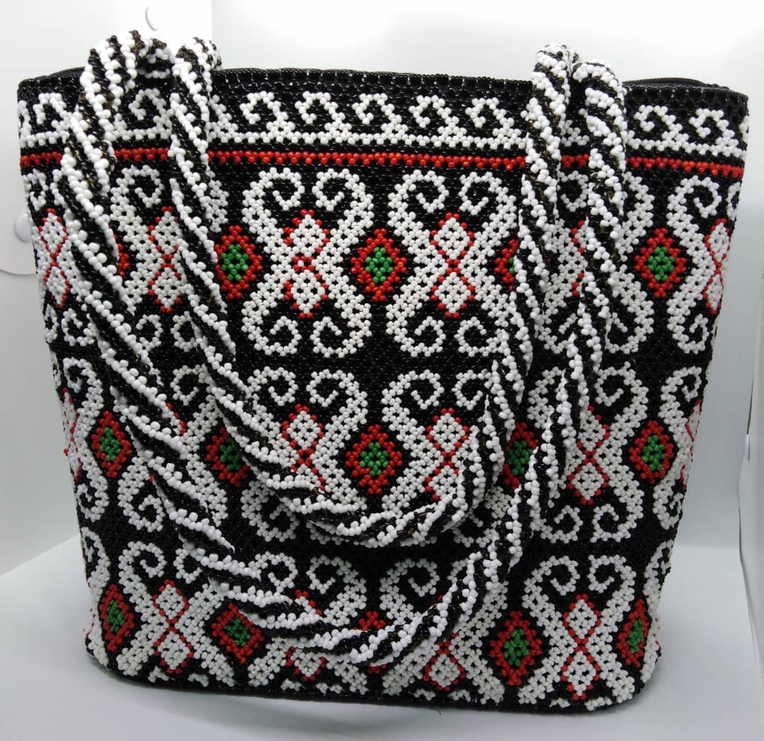 Borneo Bead Tote Shoulder Handbag