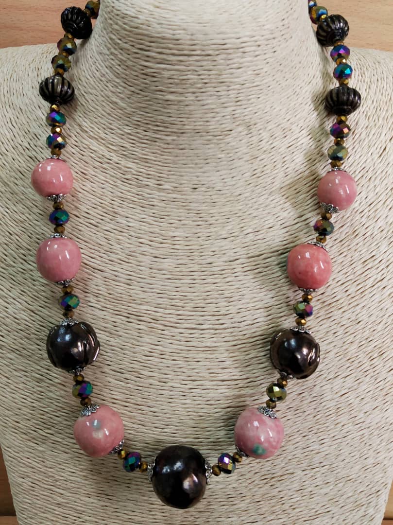 Unique Handmade Ceramic Beads Necklace