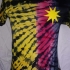 Sarawak Flag tye and dye T shirt