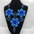 Borneo Handmade Necklace 3D – Rantai Manik (Blue)